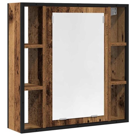 Szafka łazienkowa z lustrem, stare drewno, 60x16x60 cm Szafka łazienkowa z lustrem, stare drewno, 60x16x60 cm