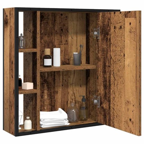 Szafka łazienkowa z lustrem, stare drewno, 60x16x60 cm Szafka łazienkowa z lustrem, stare drewno, 60x16x60 cm