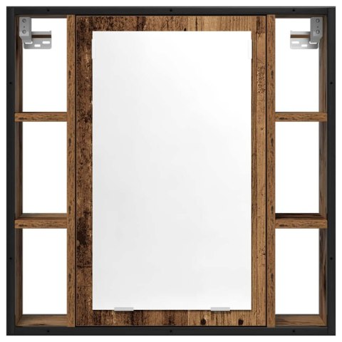 Szafka łazienkowa z lustrem, stare drewno, 60x16x60 cm Szafka łazienkowa z lustrem, stare drewno, 60x16x60 cm
