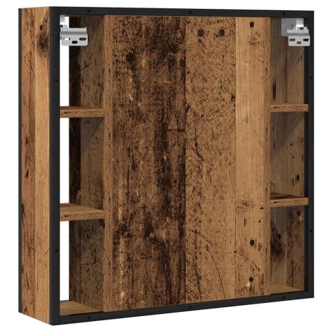 Szafka łazienkowa z lustrem, stare drewno, 60x16x60 cm Szafka łazienkowa z lustrem, stare drewno, 60x16x60 cm