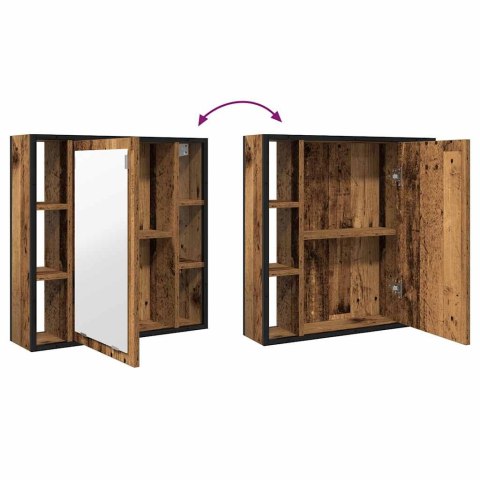 Szafka łazienkowa z lustrem, stare drewno, 60x16x60 cm Szafka łazienkowa z lustrem, stare drewno, 60x16x60 cm