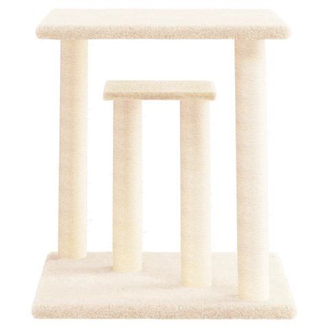 Drapak dla kota z platformami, kremowy, 50 cm Drapak dla kota z platformami, kremowy, 50 cm