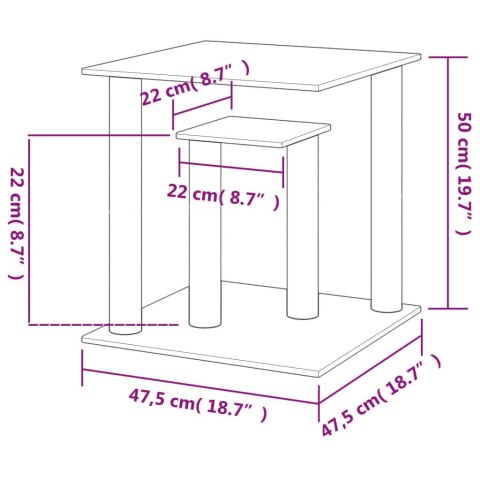 Drapak dla kota z platformami, kremowy, 50 cm Drapak dla kota z platformami, kremowy, 50 cm