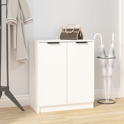 Szafka na buty, biała, 59x35x70 cm, materiał drewnopochodny Szafka na buty, biała, 59x35x70 cm, materiał drewnopochodny