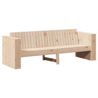  Sofa ogrodowa 3-osobowa Naturalna Lite drewno sosnowe Średnia