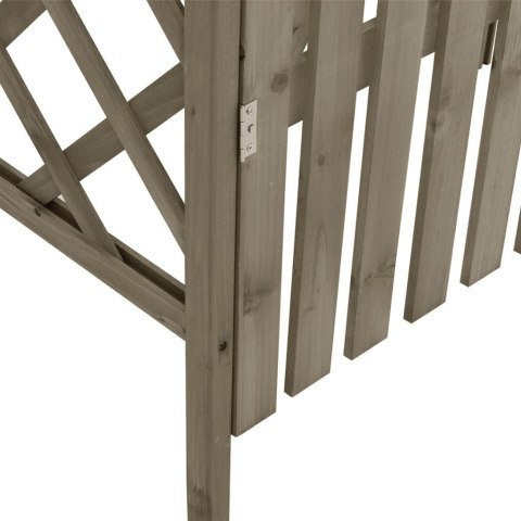 Pergola z furtką, 116x40x204 cm, szara, lite drewno jodłowe Pergola z furtką, 116x40x204 cm, szara, lite drewno jodłowe