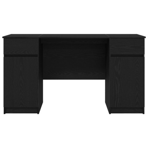 Biurko Czarny Dąb 140x49x76 cm Materiał drewnopochodny Biurko Czarny Dąb 140x49x76 cm Materiał drewnopochodny
