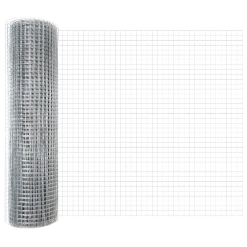 Ogrodzenie spawane z 44 słupkami srebrnymi 0.5x100 m stal Ogrodzenie spawane z 44 słupkami srebrnymi 0.5x100 m stal