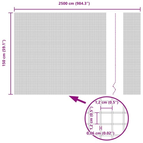 Ogrodzenie z drutu spawanego z 22 słupkami U Srebrne 1,5x25 m Stal Ogrodzenie z drutu spawanego z 22 słupkami U Srebrne 1,5x25 m Stal