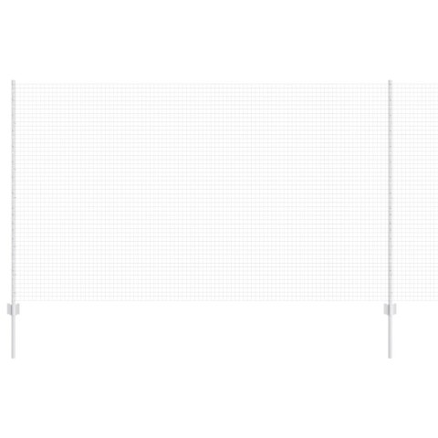  Ogrodzenie z drutu wzmacnianego z 22 słupkami U Srebrne 1.4x25 m Stal