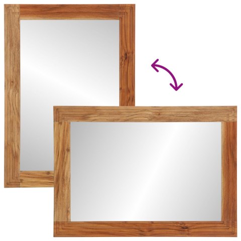  Lustro łazienkowe 50x70x3 cm z litego drewna akacjowego