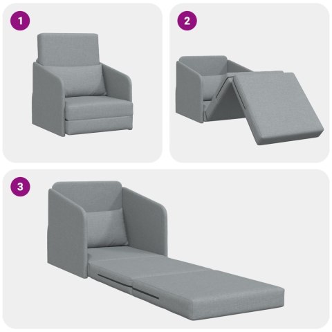 Sofa na podłogę 2 w 1 Jasnoszara 65x80x83 cm Tkanina Sofa na podłogę 2 w 1 Jasnoszara 65x80x83 cm Tkanina