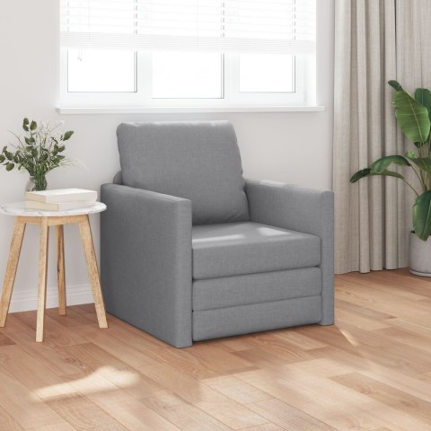Sofa łóżko 2 w 1 jasnoszare 74x77x81 cm Tkanina Sofa łóżko 2 w 1 jasnoszare 74x77x81 cm Tkanina