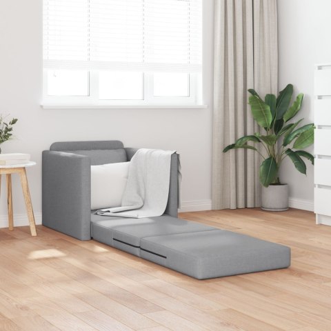 Sofa łóżko 2 w 1 jasnoszare 74x77x81 cm Tkanina Sofa łóżko 2 w 1 jasnoszare 74x77x81 cm Tkanina