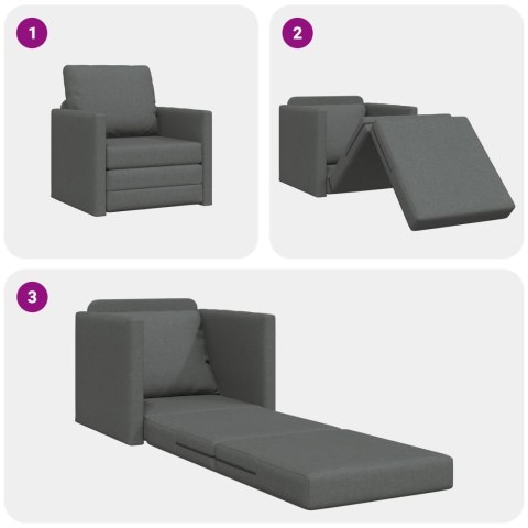 Sofa na Boże Narodzenie 2 w 1 Ciemnoszara 74x77x81 cm Tkanina Sofa na Boże Narodzenie 2 w 1 Ciemnoszara 74x77x81 cm Tkanina