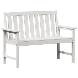 VidaXL Ławka ogrodowa Biała 120 cm HDPE