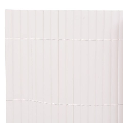 Dwustronne Ogrodzenie Ogrodowe PVC 150x500 cm Szare Białe PVC Dwustronne Ogrodzenie Ogrodowe PVC 150x500 cm Szare Białe PVC