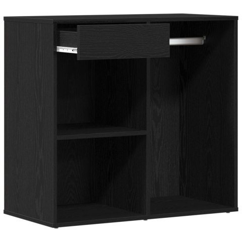 Czarny Dąb Kosmetyczna Szafka 80x40x75 cm Wykonana z Drewna Inżynieryjnego Czarny Dąb Kosmetyczna Szafka 80x40x75 cm Wykonana z Drewna Inżynieryjnego