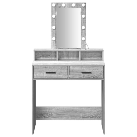 Toaletka z LED-ami Szary Sonoma 79x41x140 cm Toaletka z LED-ami Szary Sonoma 79x41x140 cm