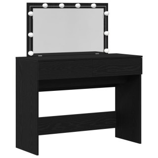  Toaletka z LED Czarne Dęby 100x40x120 cm