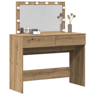  Toaletka z LED w kolorze dębu rzemieślniczego 100x40x120 cm