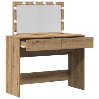  Toaletka z LED w kolorze dębu rzemieślniczego 100x40x120 cm