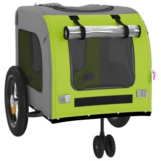 VidaXL Zielony wózek dla psa Poliester, Stal 124 x 53 x 53 cm Składany
