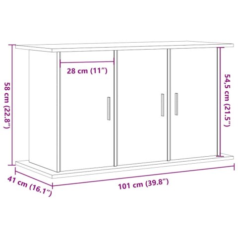Szafka pod akwarium, stare drewno, 101x41x58 cm Szafka pod akwarium, stare drewno, 101x41x58 cm