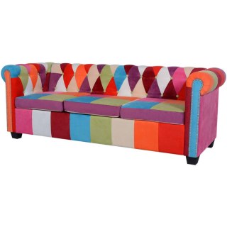  Zestaw 2 sof Chesterfield, tapicerowane tkaniną