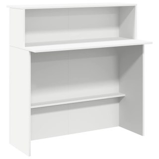  Biurko recepcyjne białe 100x50x103,5 cm Drewno klejone