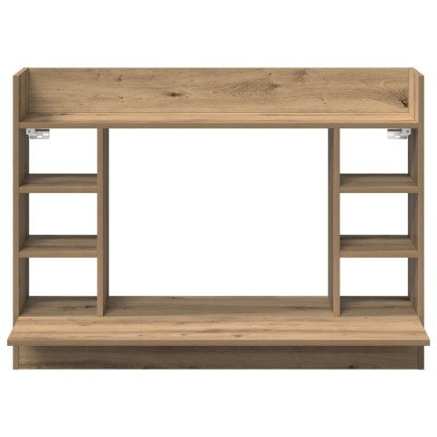 Biurko ścienne czarna dębowa 105x48x75 cm materiał drewnopochodny Biurko ścienne czarna dębowa 105x48x75 cm materiał drewnopochodny