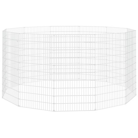 Kojec dla zwierząt, 12 paneli, 54x100 cm, galwanizowane żelazo Kojec dla zwierząt, 12 paneli, 54x100 cm, galwanizowane żelazo