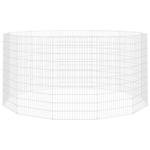 Kojec dla zwierząt, 12 paneli, 54x100 cm, galwanizowane żelazo Kojec dla zwierząt, 12 paneli, 54x100 cm, galwanizowane żelazo