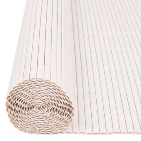 Dwustronne Ogrodzenie Ogrodowe PVC 150x500 cm Szare Białe PVC Dwustronne Ogrodzenie Ogrodowe PVC 150x500 cm Szare Białe PVC
