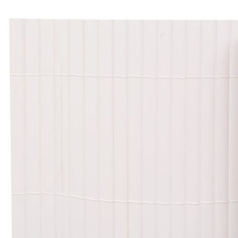Dwustronne Ogrodzenie Ogrodowe PVC 150x500 cm Szare Białe PVC Dwustronne Ogrodzenie Ogrodowe PVC 150x500 cm Szare Białe PVC