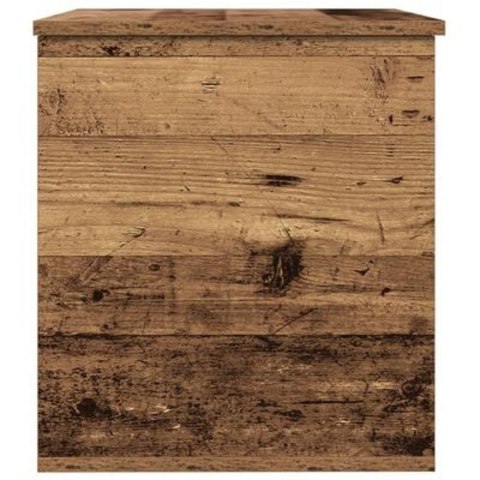 Skrzynia do przechowywania z pokrywą w stylu starego drewna 60x42x46 cm z materiału drewnopochodnego Skrzynia do przechowywania z pokrywą w stylu starego drewna 60x42x46 cm z materiału drewnopochodnego