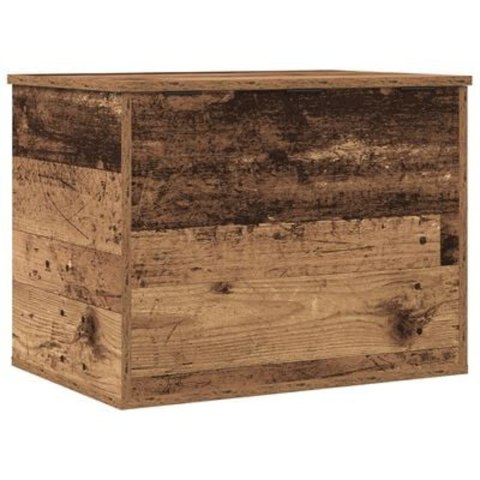Skrzynia do przechowywania z pokrywą w stylu starego drewna 60x42x46 cm z materiału drewnopochodnego Skrzynia do przechowywania z pokrywą w stylu starego drewna 60x42x46 cm z materiału drewnopochodnego