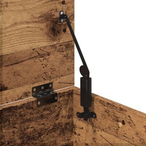 Skrzynia do przechowywania z pokrywą w stylu starego drewna 60x42x46 cm z materiału drewnopochodnego Skrzynia do przechowywania z pokrywą w stylu starego drewna 60x42x46 cm z materiału drewnopochodnego