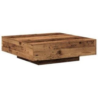 Stolik kawowy  z przestarzałym drewnem 100x100x31 cm z drewna inżynieryjnego