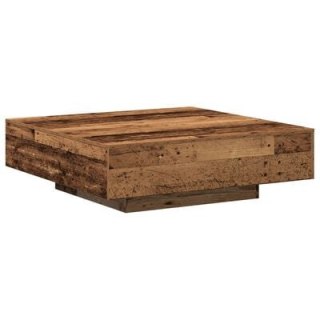 Stolik kawowy  z przestarzałym drewnem 100x100x31 cm z drewna inżynieryjnego