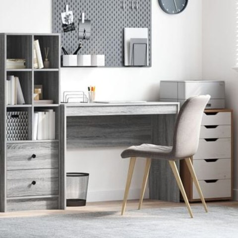 Biurko komputerowe Szare sonoma MDF 100 x 40 x 76 cm Proste Biurko komputerowe Szare sonoma MDF 100 x 40 x 76 cm Proste