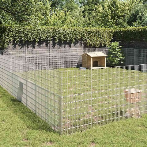 Kojec dla zwierząt, 48 paneli, 54x100 cm, galwanizowane żelazo Kojec dla zwierząt, 48 paneli, 54x100 cm, galwanizowane żelazo