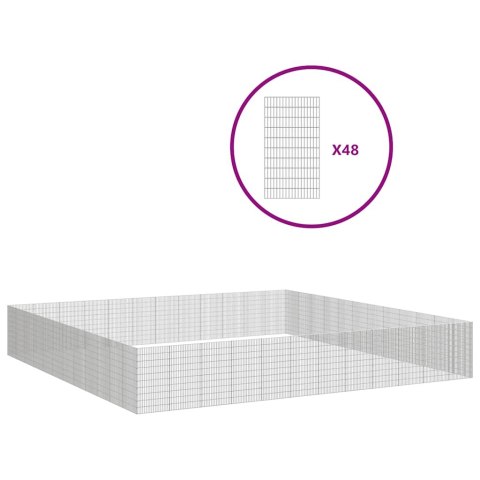 Kojec dla zwierząt, 48 paneli, 54x100 cm, galwanizowane żelazo Kojec dla zwierząt, 48 paneli, 54x100 cm, galwanizowane żelazo