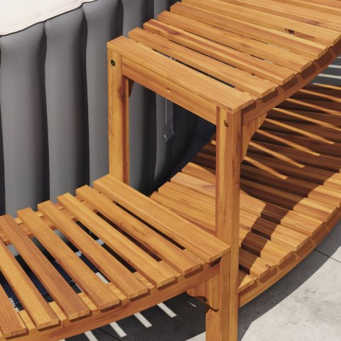 Otoczenie wanny spa Połówkowe 272x120.5x55.5 cm z drewna akacjowego Otoczenie wanny spa Połówkowe 272x120.5x55.5 cm z drewna akacjowego