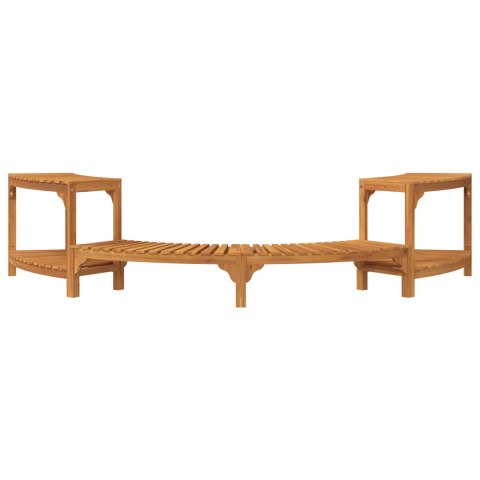Otoczenie wanny spa Połówkowe 272x120.5x55.5 cm z drewna akacjowego Otoczenie wanny spa Połówkowe 272x120.5x55.5 cm z drewna akacjowego
