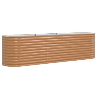  Podniesione łóżko do uprawy Efekt drewna Metal 320 X 80 X 81 cm