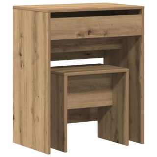 Toaletka  z lustrem z drewna inżynieryjnego w kolorze Artisan Oak