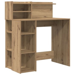  Biurko z przechowywaniem Dąb Rzemieślniczy 90x48x101.5 cm Materiał drewnopochodny