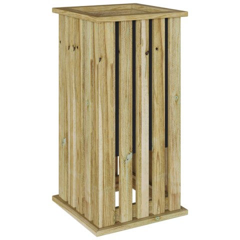 Donica z wkładem 33x33x65 cm z drewna impregnowanego sosnowego Donica z wkładem 33x33x65 cm z drewna impregnowanego sosnowego