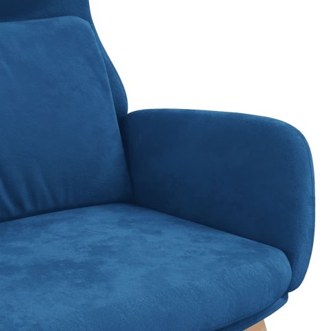 Fotel, niebieski, obity aksamitem Fotel, niebieski, obity aksamitem